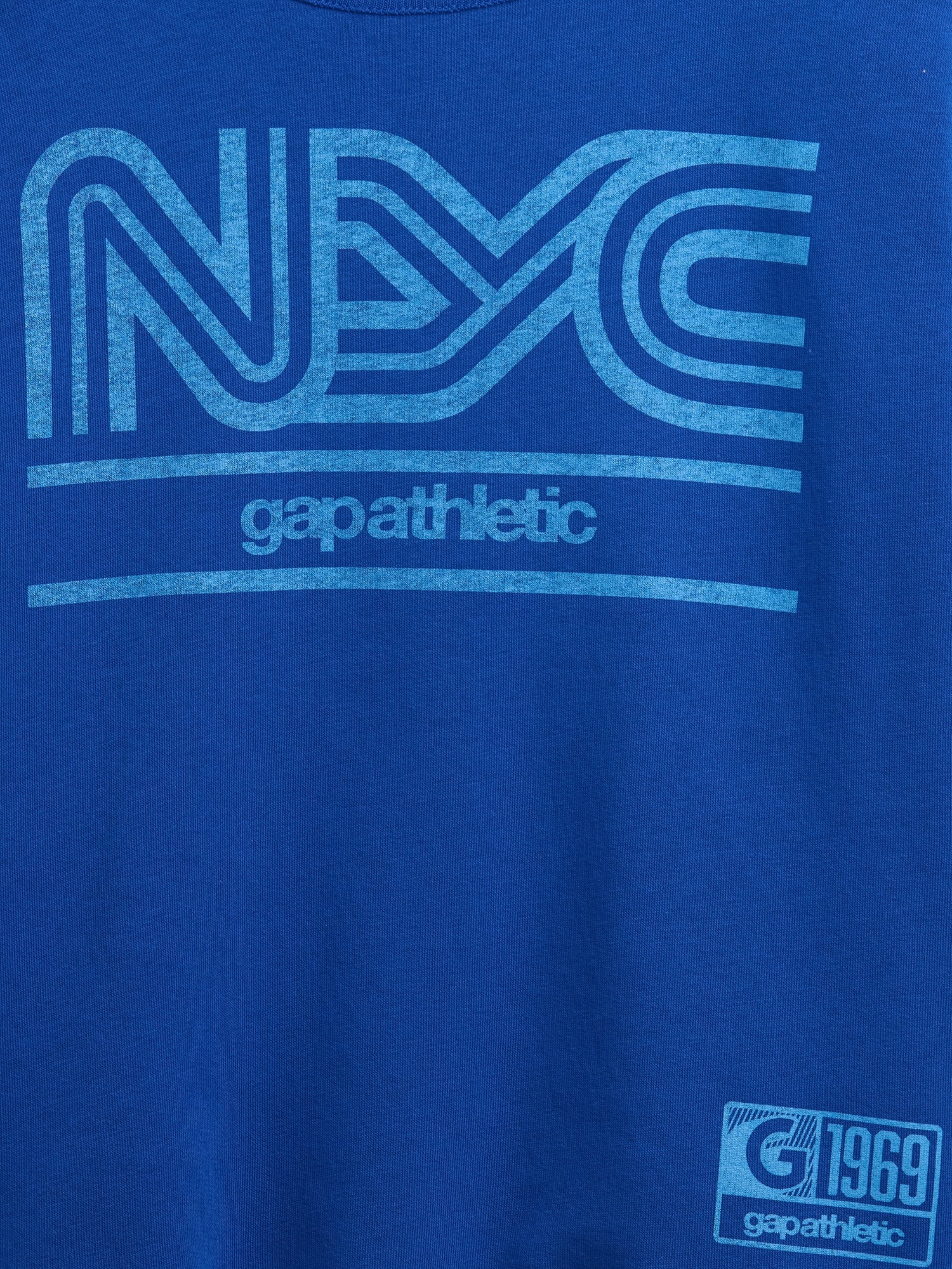 Детские толстовки Gap Relaxed Graphic, цвет: Синий — фото 5