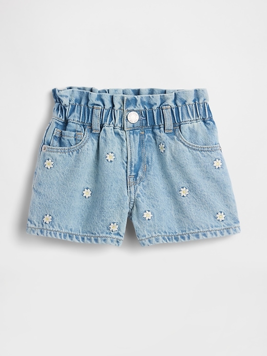 Image number 1 showing, Baby & Toddler Embroidered Denim Stride Shorts