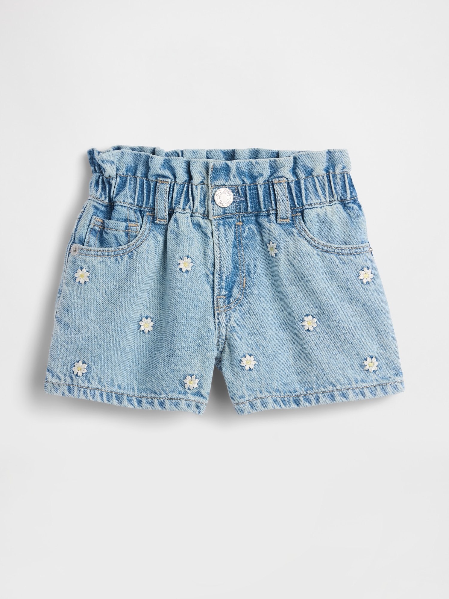 Baby & Toddler Embroidered Denim Stride Shorts