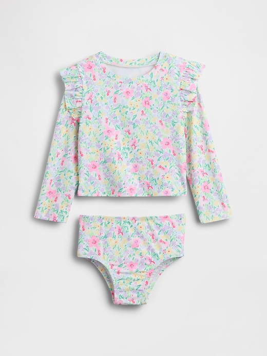 Image number 1 showing, Baby & Toddler Rash Guard Swim Two-Piece