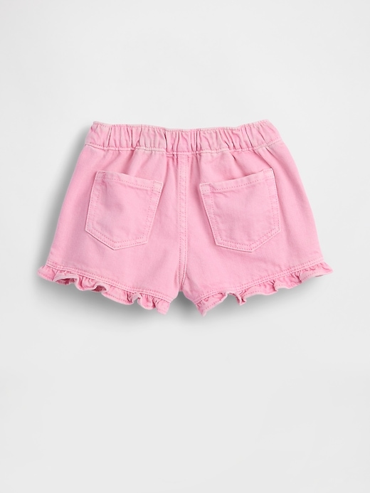 Image number 2 showing, Baby & Toddler Denim Stride Pull-On Ruffle Shorts