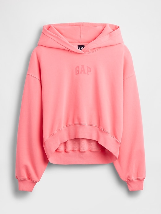 VintageSoft Oversized Crop Logo Hoodie | Gap