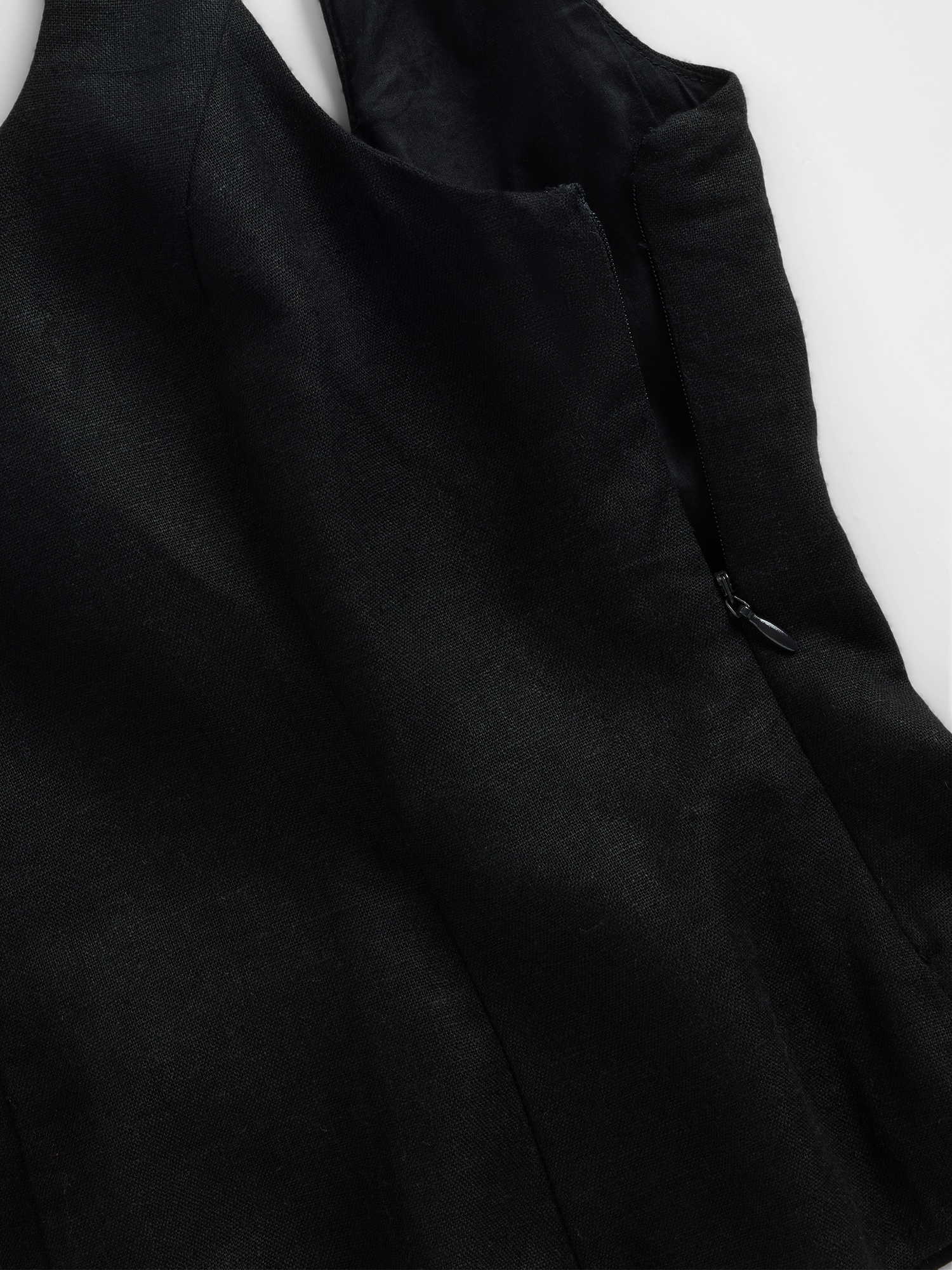 Linen-Blend Peplum Top