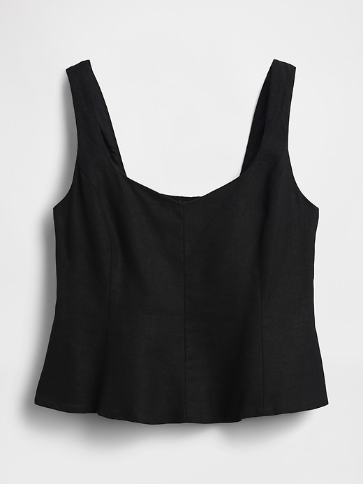Image number 5 showing, Linen-Blend Peplum Top