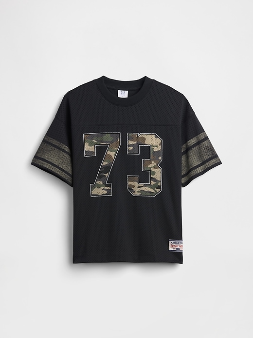 Image number 2 showing, Kids Mesh Oversized Graphic Jersey T-Shirt