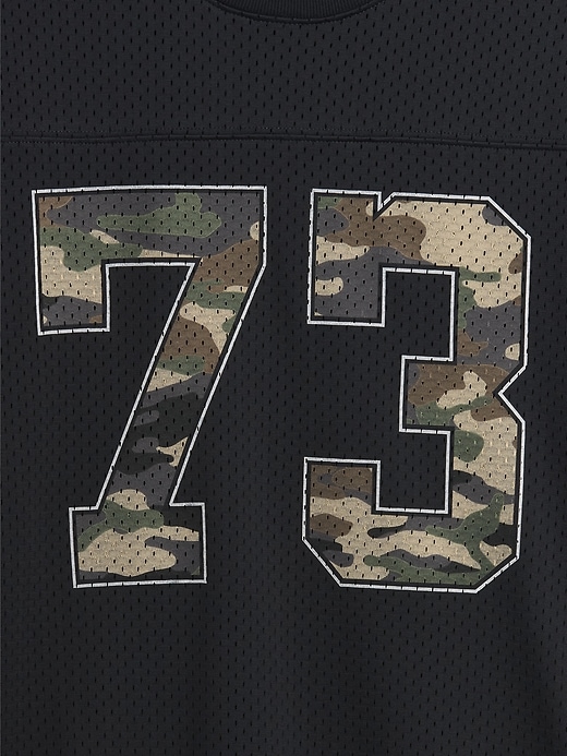 Image number 5 showing, Kids Mesh Oversized Graphic Jersey T-Shirt