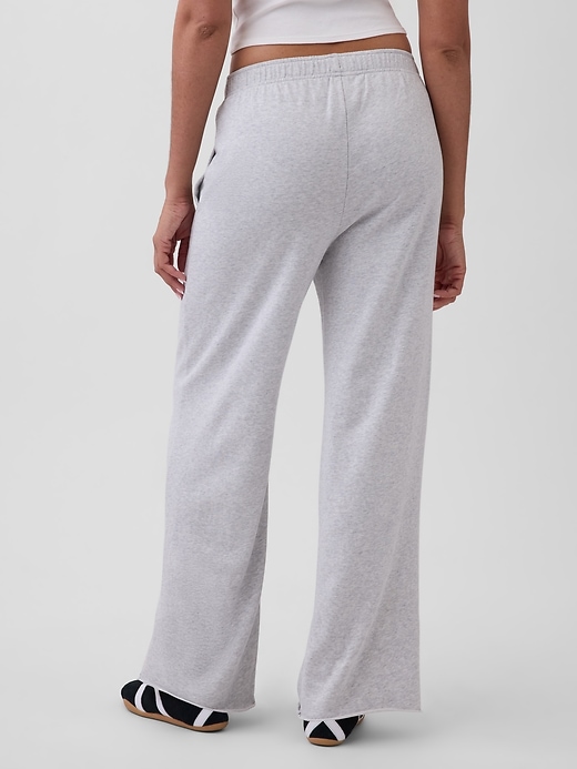 Image number 4 showing, VintageSoft Terry Wide-Leg Sweatpants
