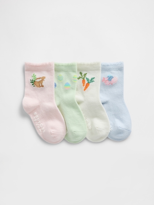 Image number 1 showing, Baby & Toddler Crew Socks (4-Pack)