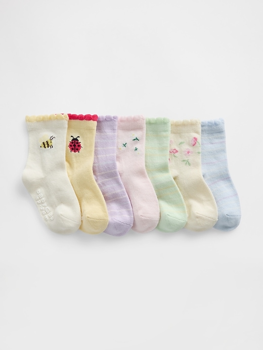 Image number 1 showing, Baby & Toddler Crew Socks (7-Pack)