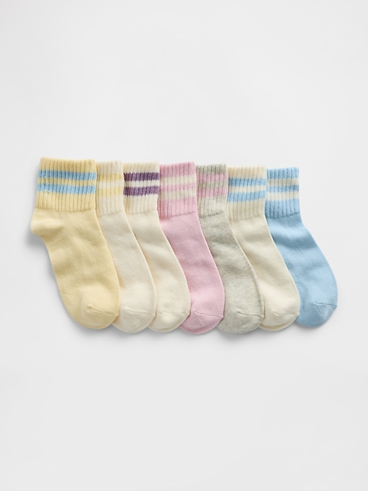 Kids Slouchy Varsity Quarter Crew Socks (7-Pack)
