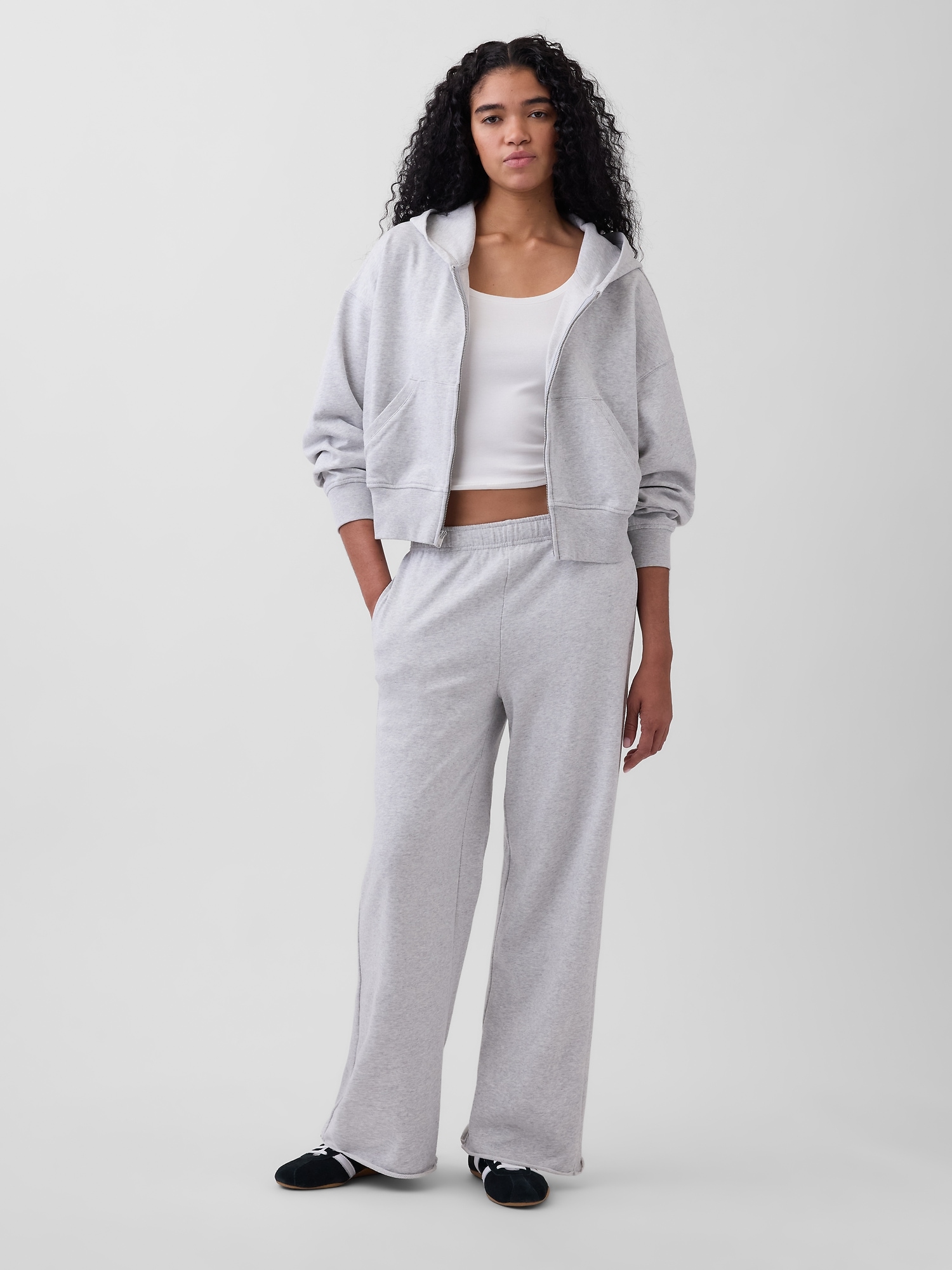 VintageSoft Terry Wide-Leg Sweatpants