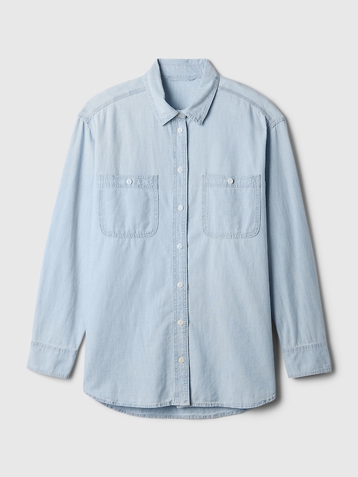 Image number 7 showing, Denim Big Shirt