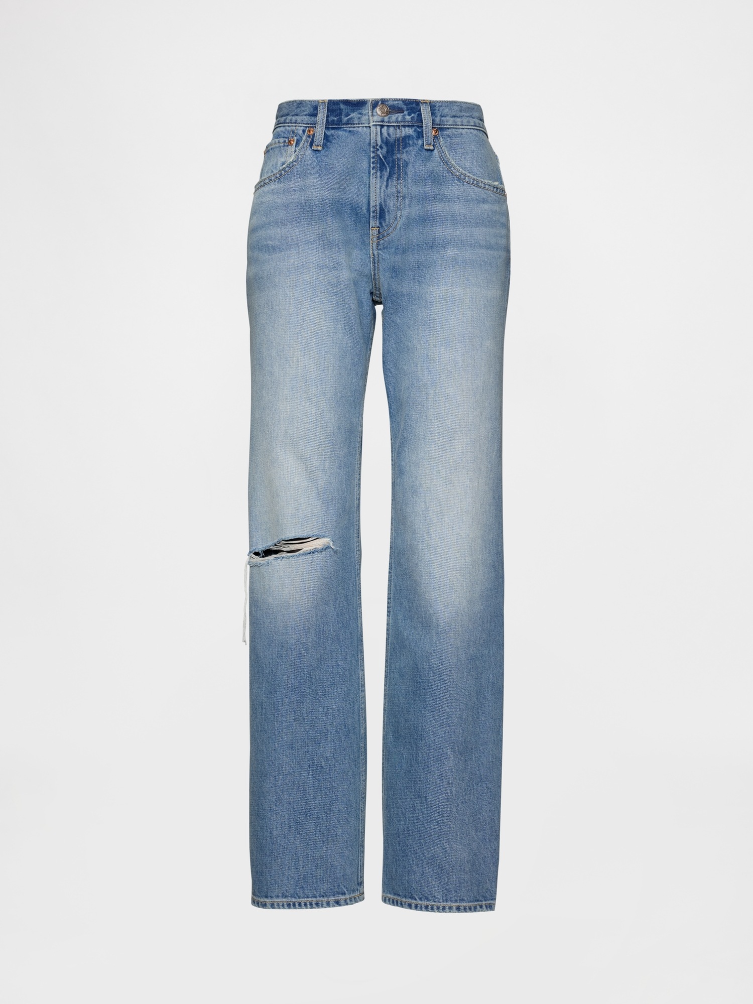 Женские джинсы Gap Mid Rise Rigid Relaxed Straight Jeans — фото 5