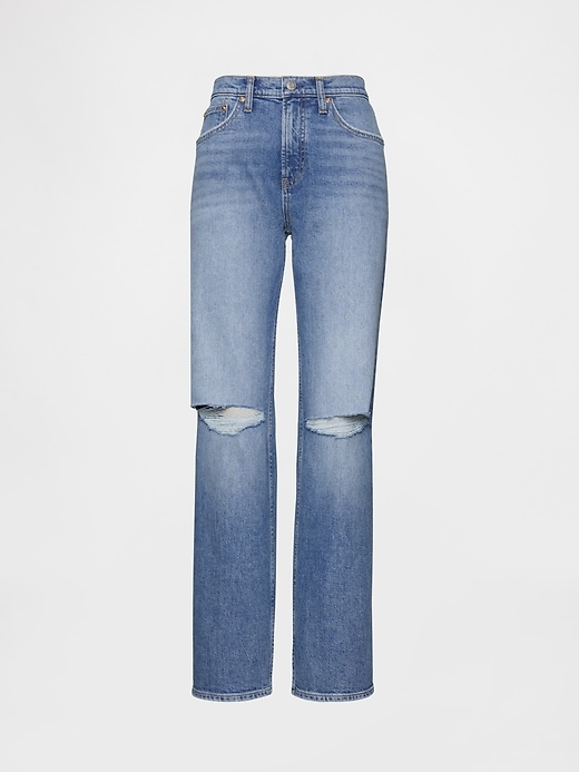 Image number 7 showing, Mid Rise Relaxed Straight Jeans