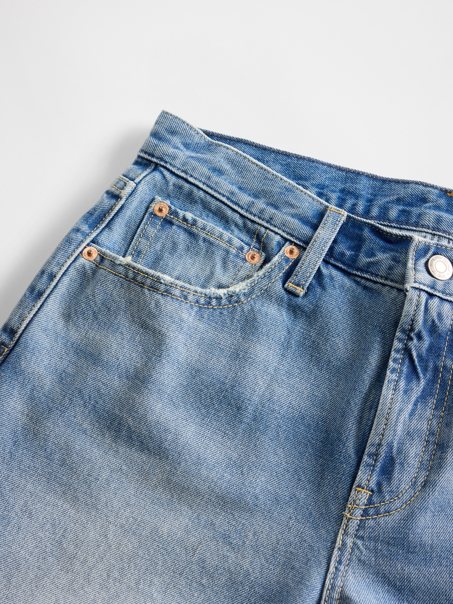 Женские джинсы Gap Mid Rise Rigid Relaxed Straight Jeans — фото 6