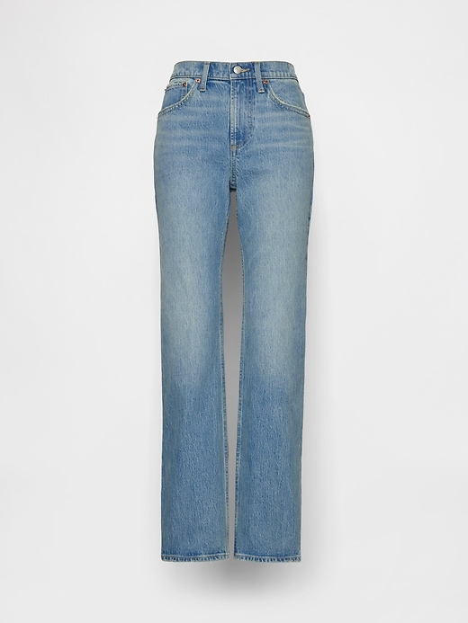 Image number 5 showing, Mid Rise Relaxed Straight Jeans