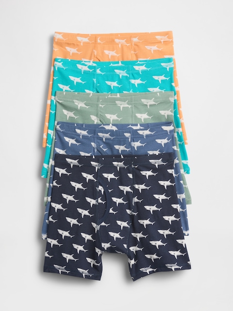 Kids Organic Stretch Cotton Boxer Briefs (5-Pack)