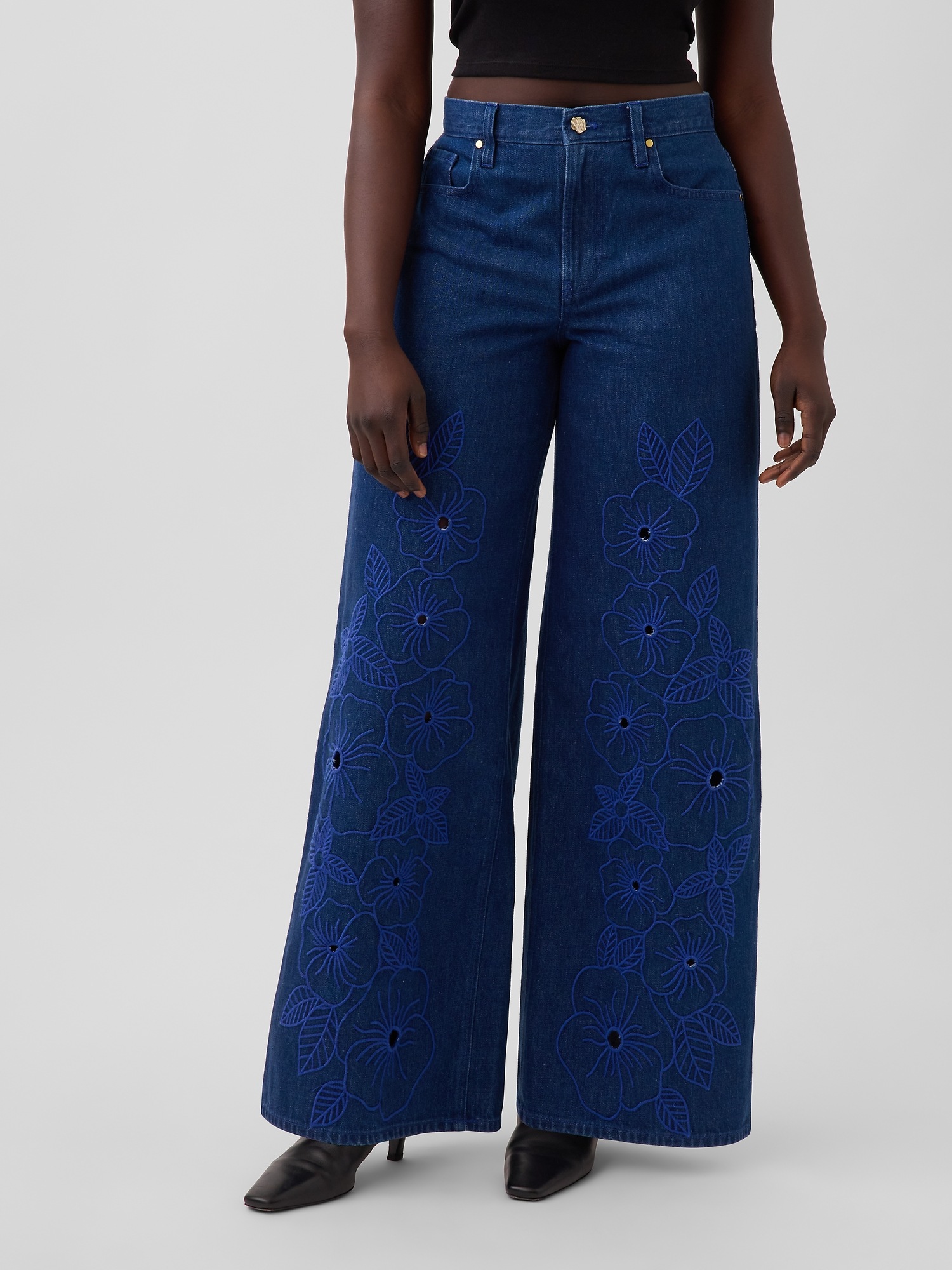 Женские джинсы Gap × HFR Low Slung Floral Extra Baggy Jeans by Atelier Ndigo — фото 2