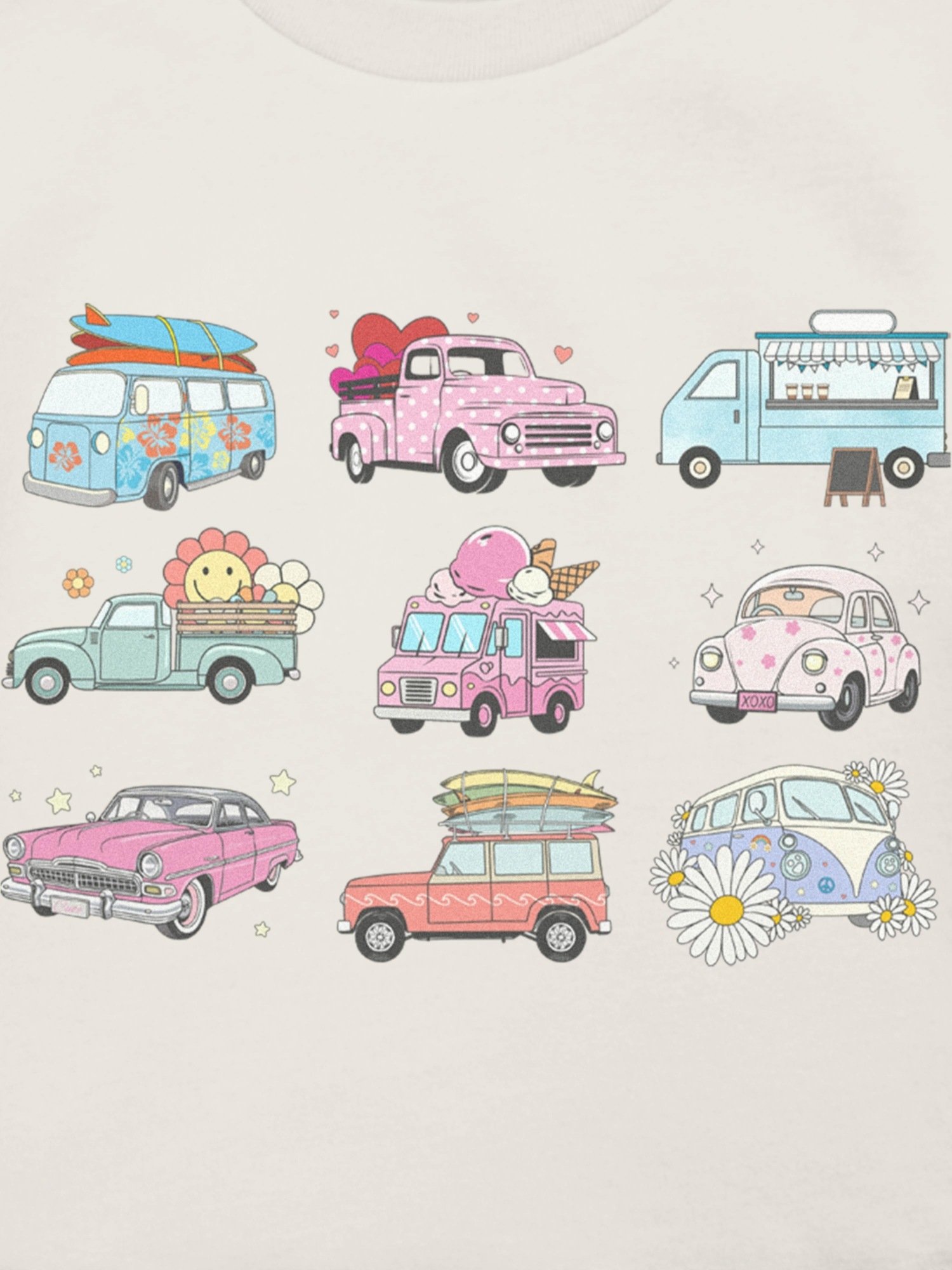Футболка Gap Trucks And Cars Graphic T-Shirt для малышей, цвет: Молочный белый — фото 3