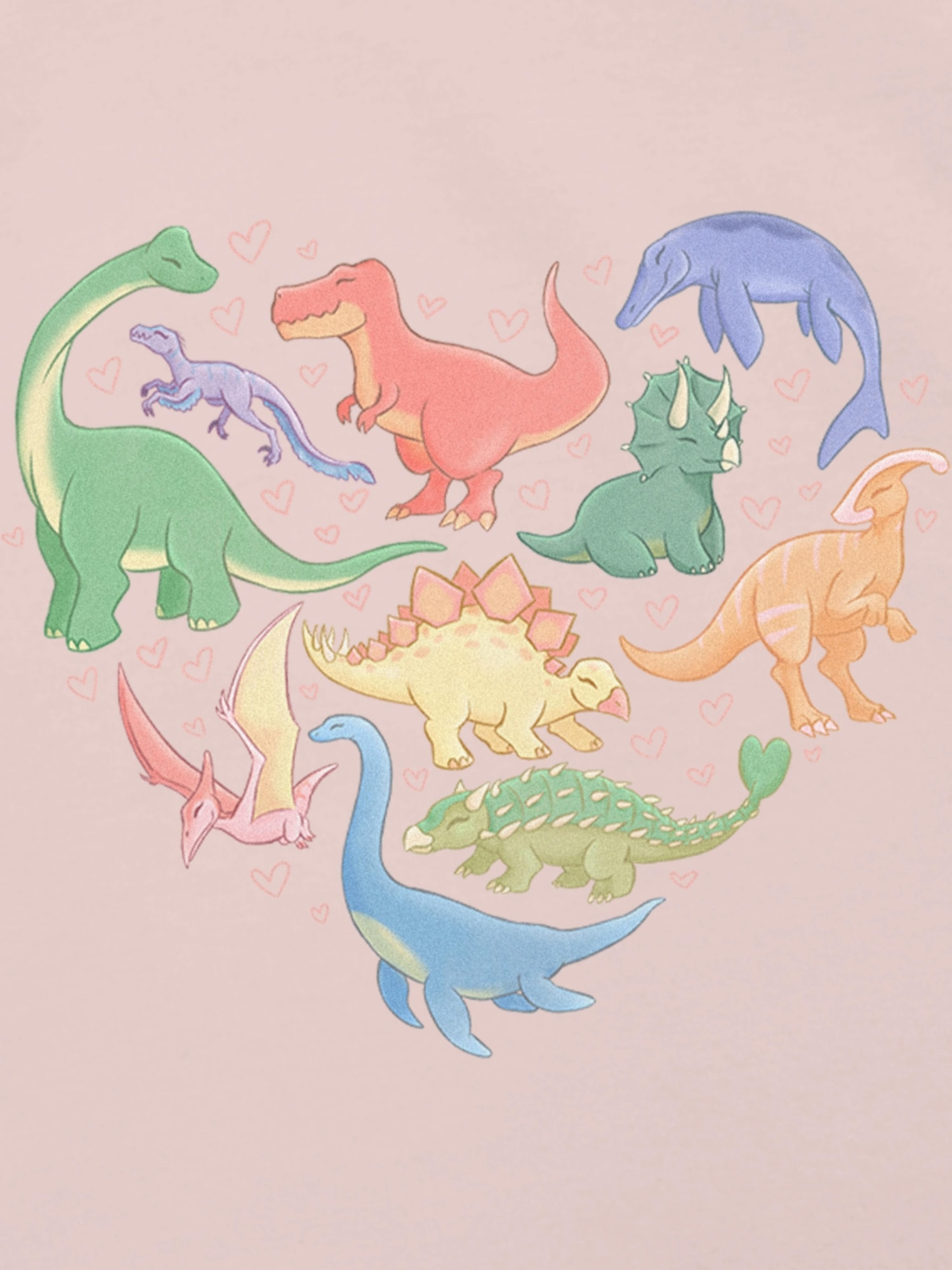 Toddler Dino Hearts Graphic T-Shirt