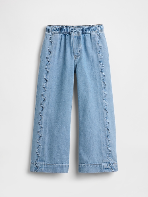 Image number 2 showing, Kids High Rise Stride Easy Wide-Leg Ankle Jeans