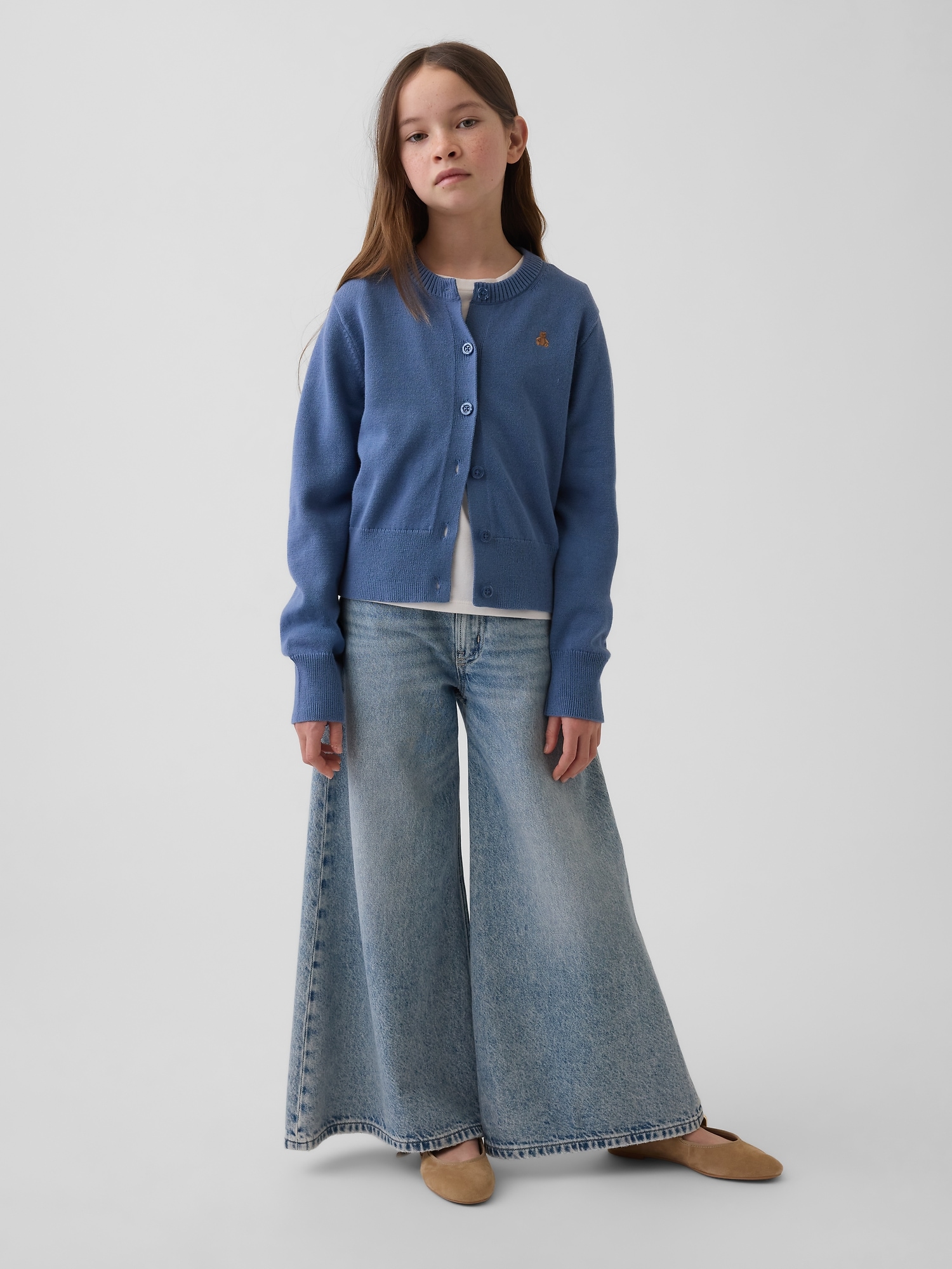 Kids Relaxed Crop Cardigan