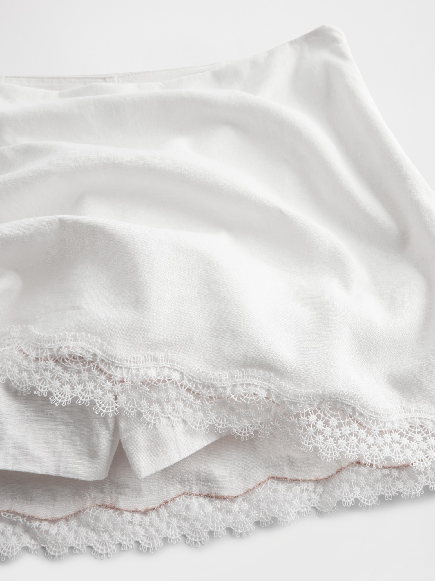 Женские юбки Gap Linen-Blend Lace-Trim Mini Skort — фото 5
