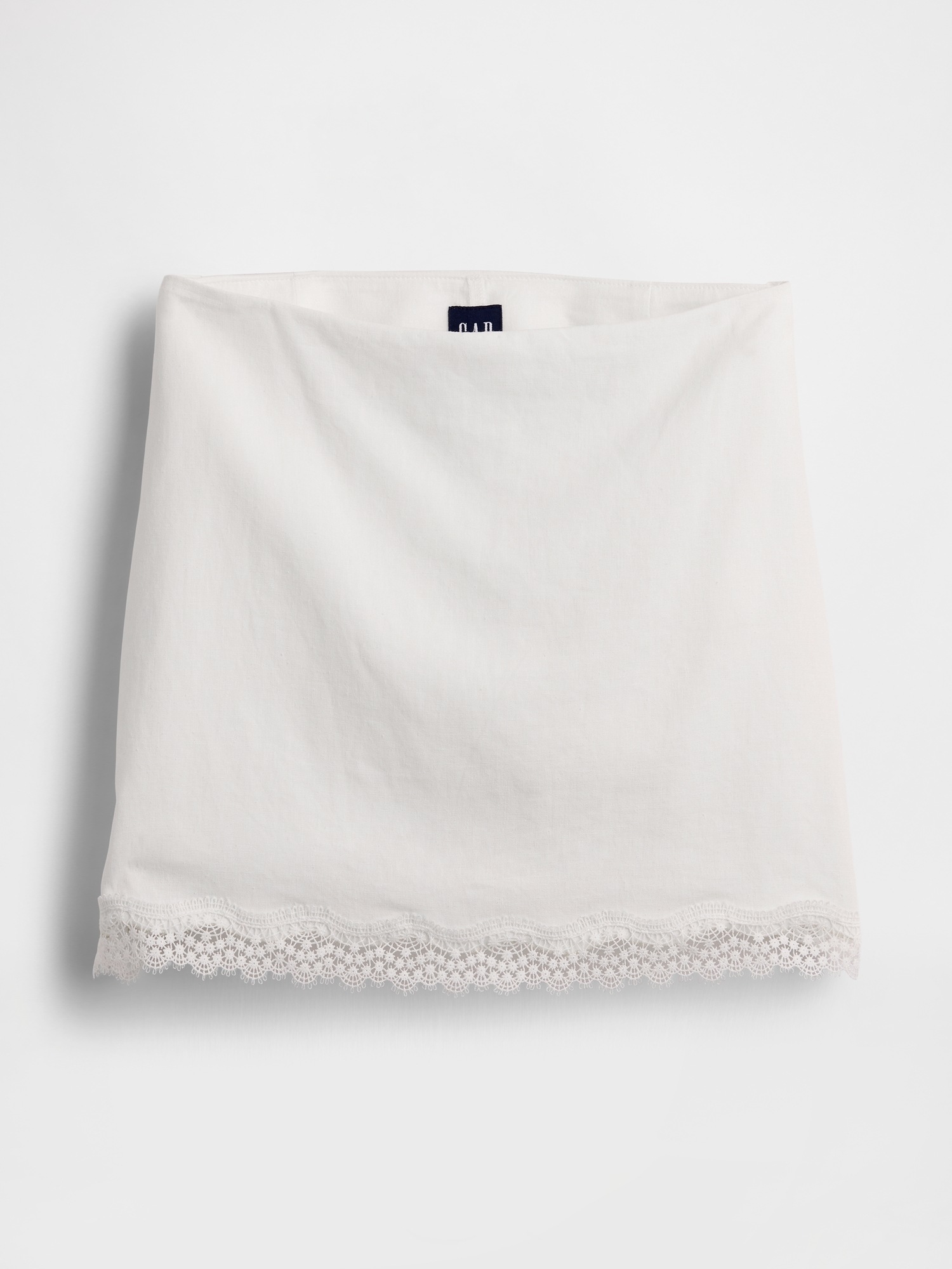 Женские юбки Gap Linen-Blend Lace-Trim Mini Skort — фото 6