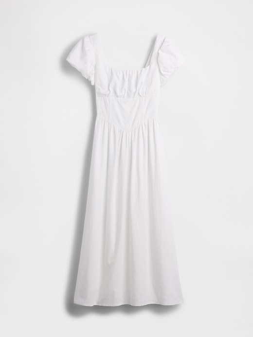 Image number 5 showing, Linen-Blend Drop-Waist Maxi Dress