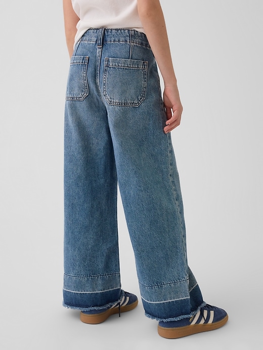 Image number 4 showing, Kids High Rise Stride Wide-Leg Ankle Jeans
