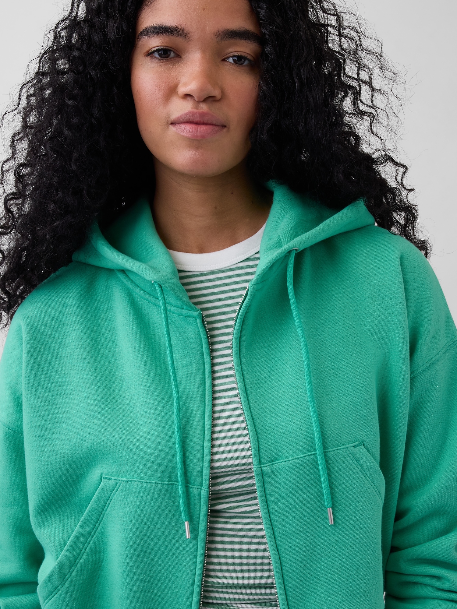 VintageSoft Wedge Zip Hoodie