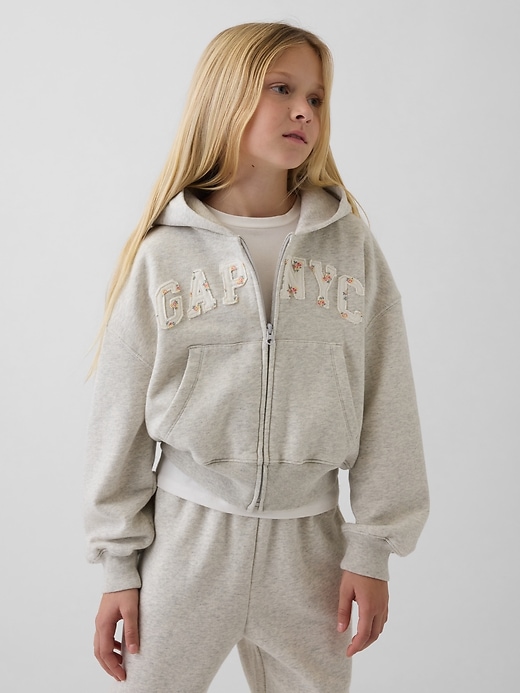 Image number 1 showing, Kids VintageSoft Oversized Logo Zip Hoodie