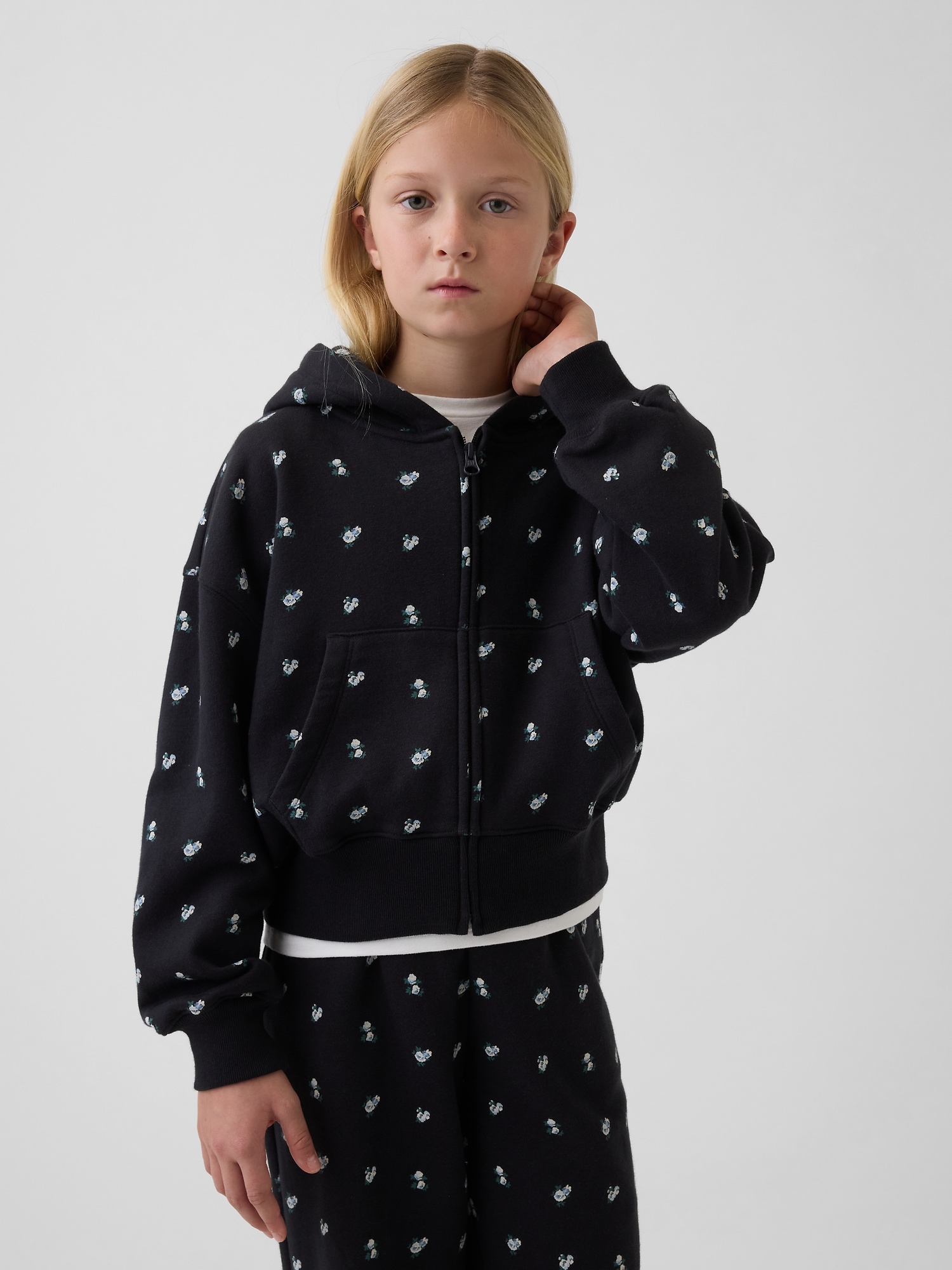 Kids VintageSoft Oversized Logo Zip Hoodie