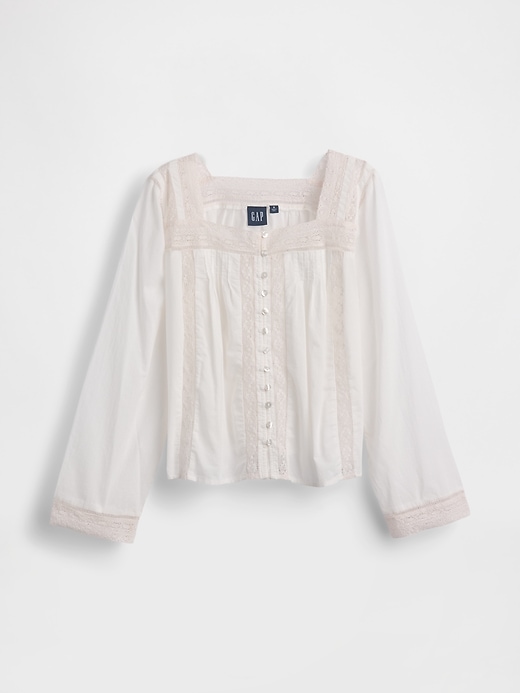 Image number 6 showing, Lace-Trim Square-Neck Top