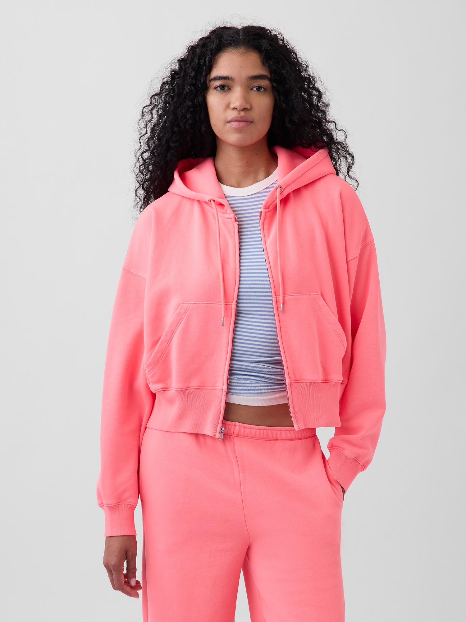 VintageSoft Wedge Zip Hoodie