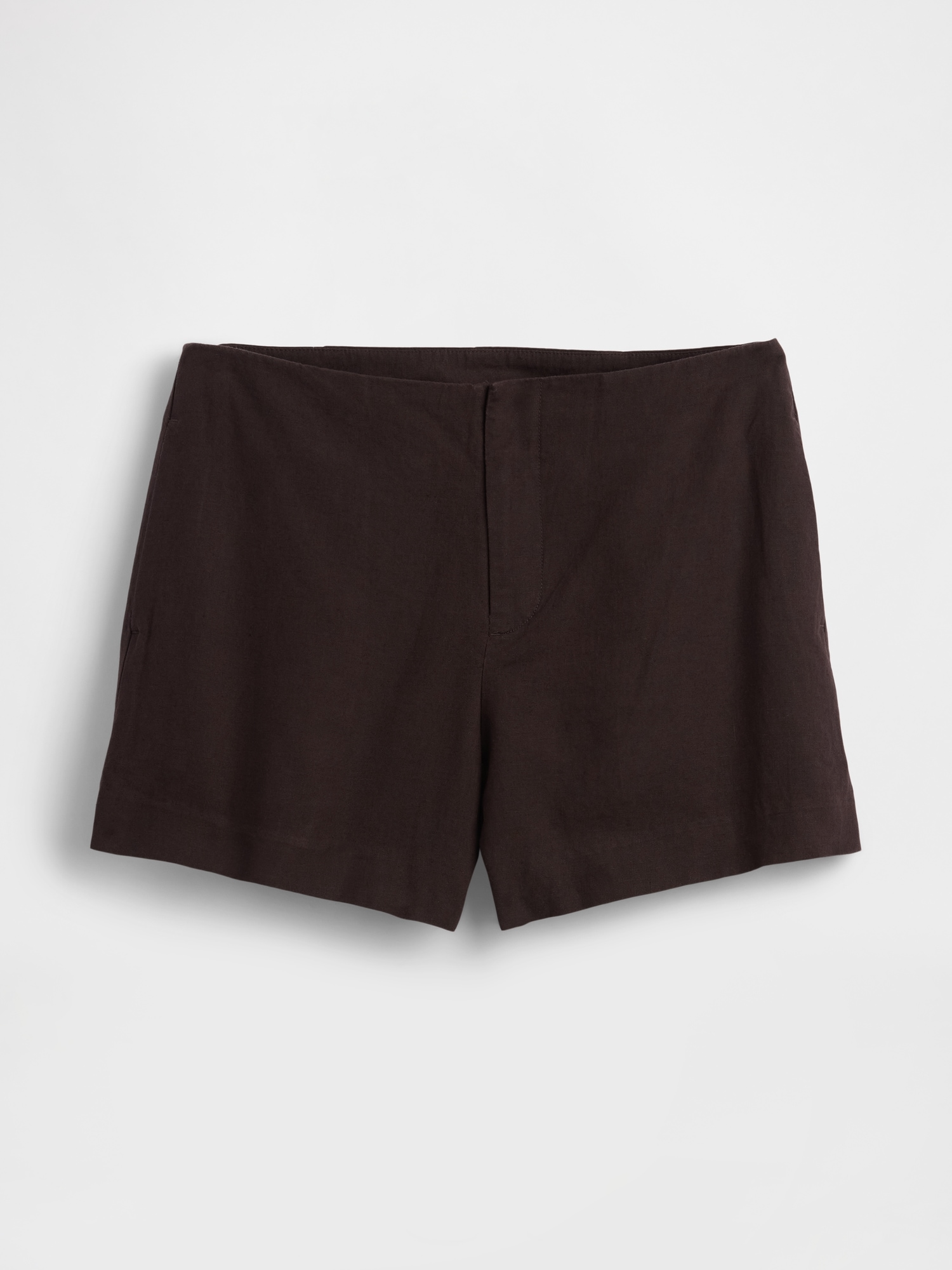 4" Mid Rise Linen-Blend Shorts