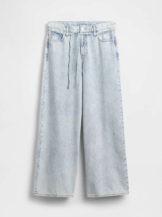 Image number 1 showing, Mid Rise UltraSoft Baggy Micro Belt Jeans