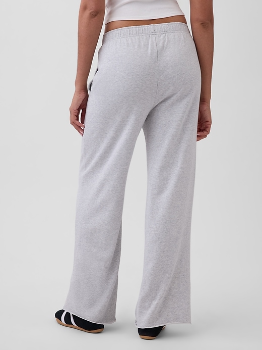 Image number 4 showing, VintageSoft Terry Wide-Leg Sweatpants