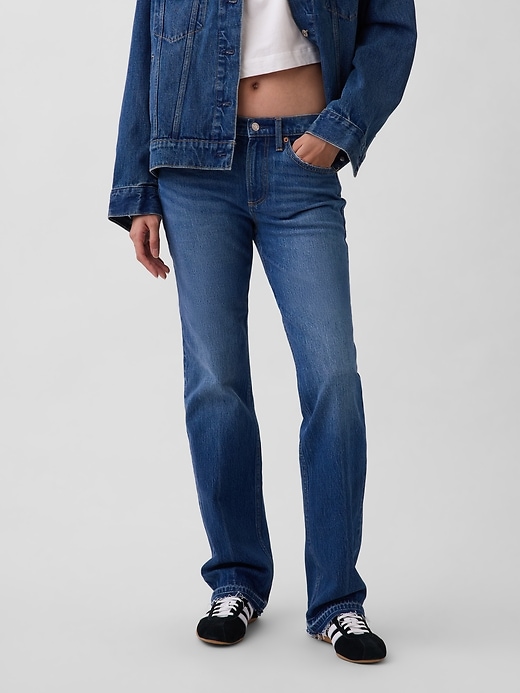 Image number 2 showing, Mid Rise Relaxed Straight Jeans