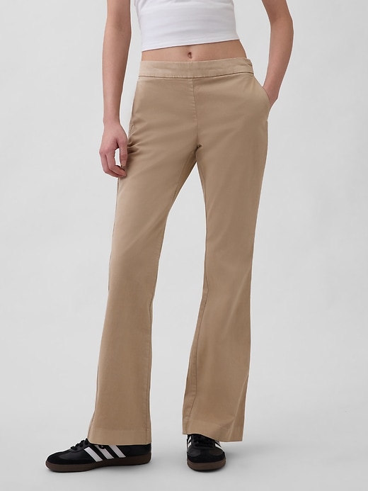 Image number 2 showing, Low Rise Fitted Flare Khakis