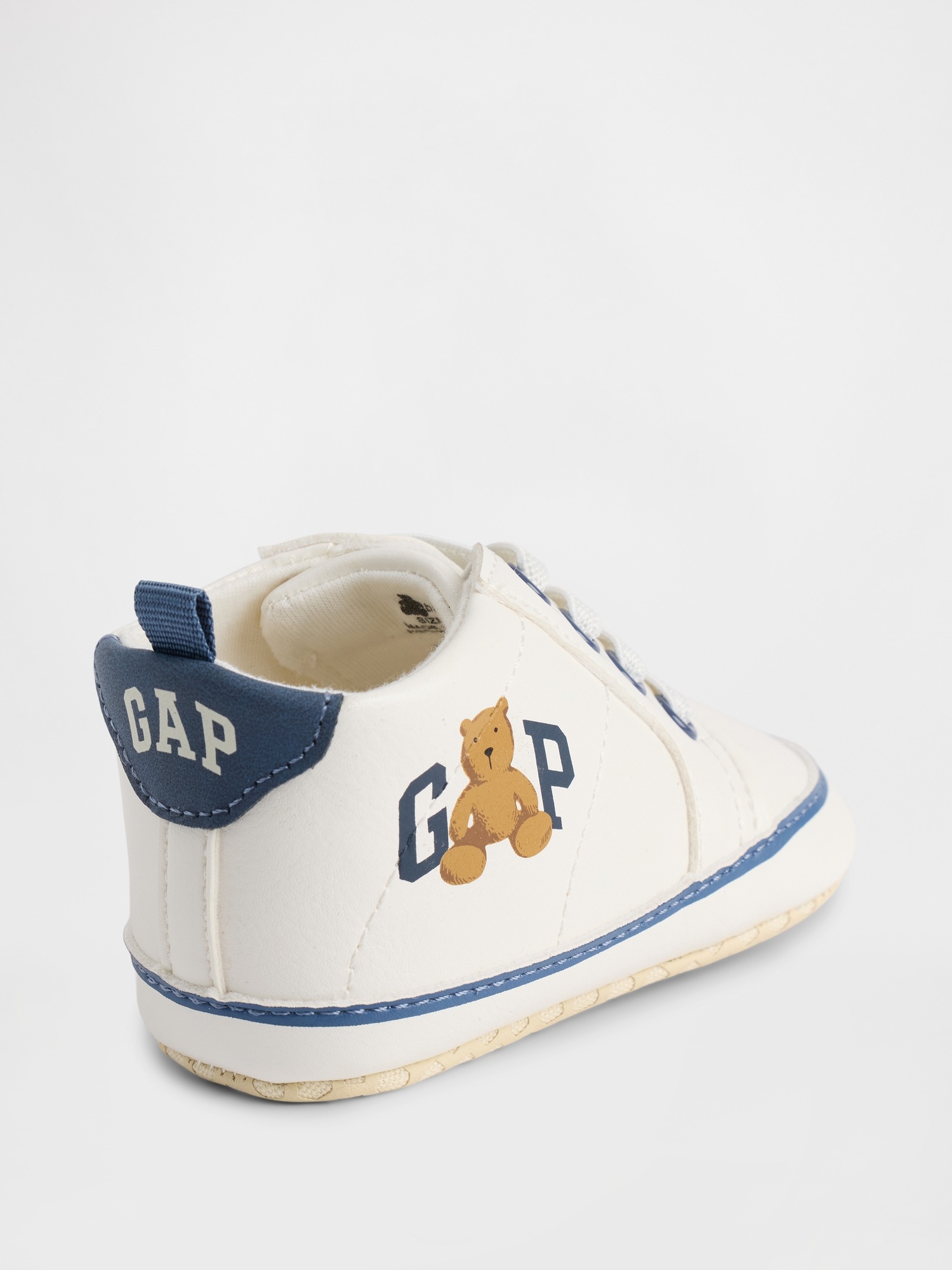 Пинетки-кроссовки для малышей Gap с логотипом Brannan Bear, цвет: Молочный белый — фото 4