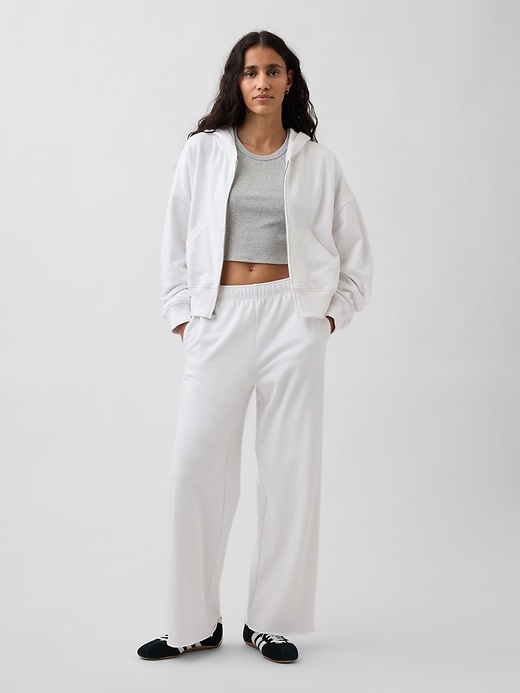 Image number 1 showing, VintageSoft Terry Wide-Leg Sweatpants