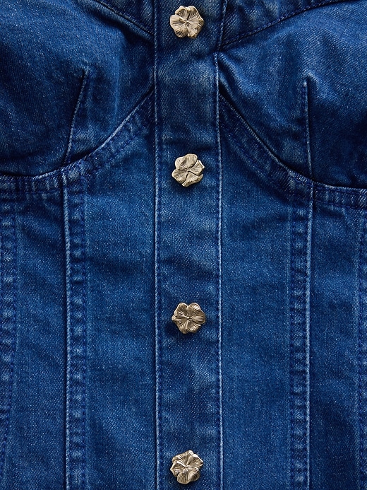 Image number 5 showing, Gap × HFR Denim Corset Top by Atelier Ndigo