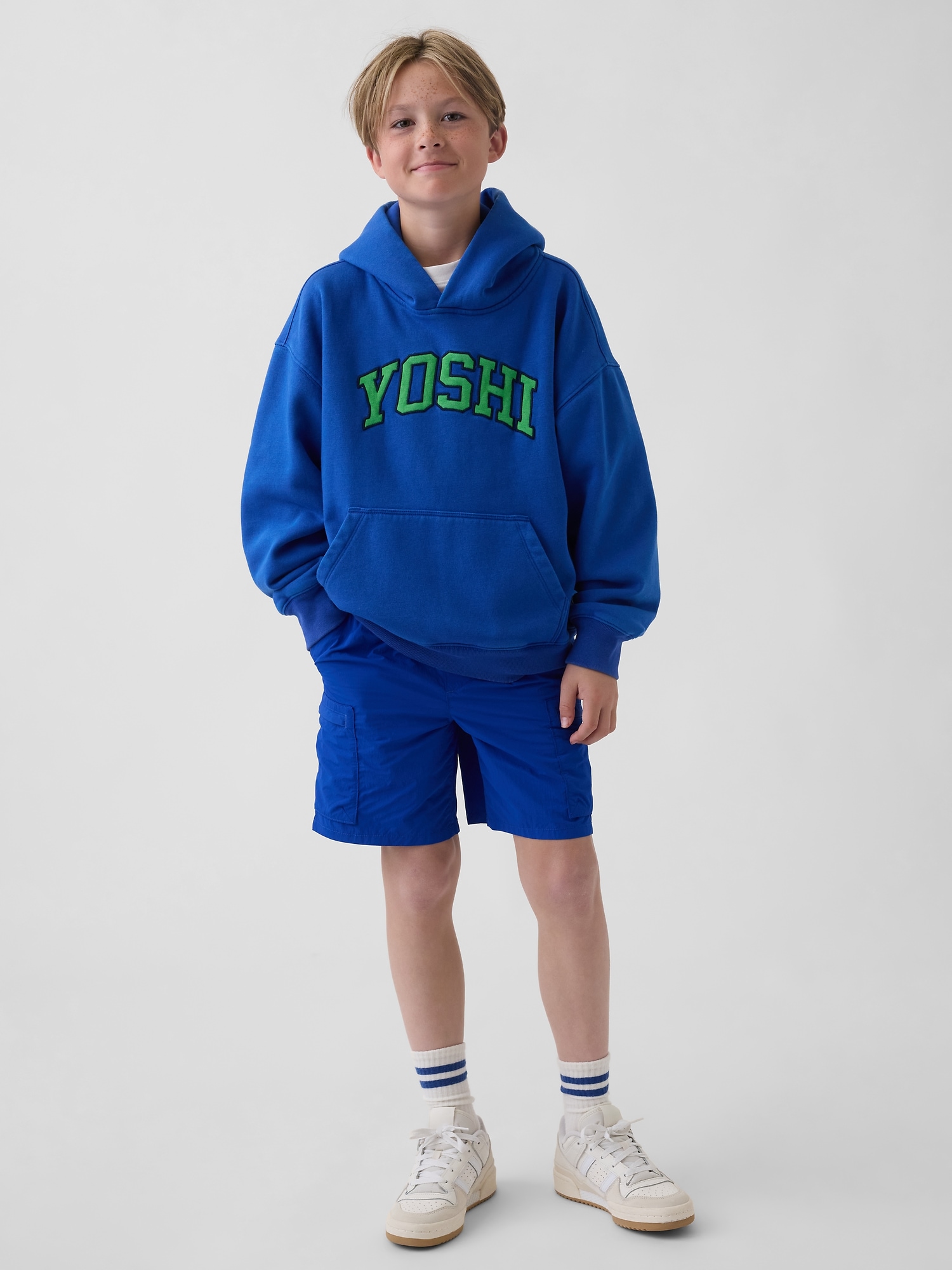 Детское худи Gap Super Mario VintageSoft Relaxed, цвет: Синий — фото 4