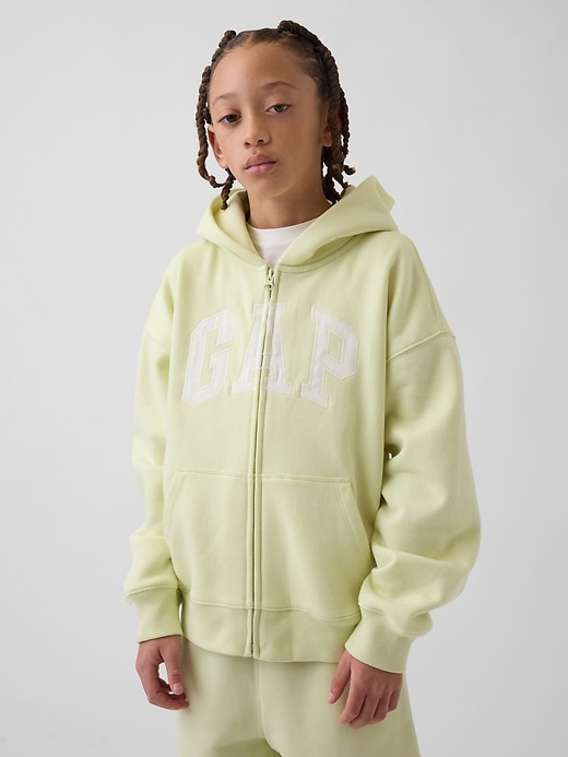 Image number 1 showing, Kids VintageSoft Logo Zip Hoodie