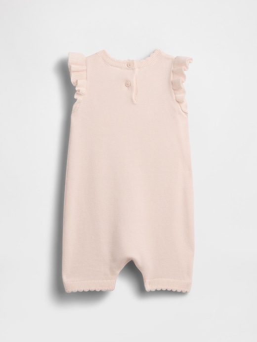 Image number 2 showing, Baby Strawberry Sweater Shorty One-Piece