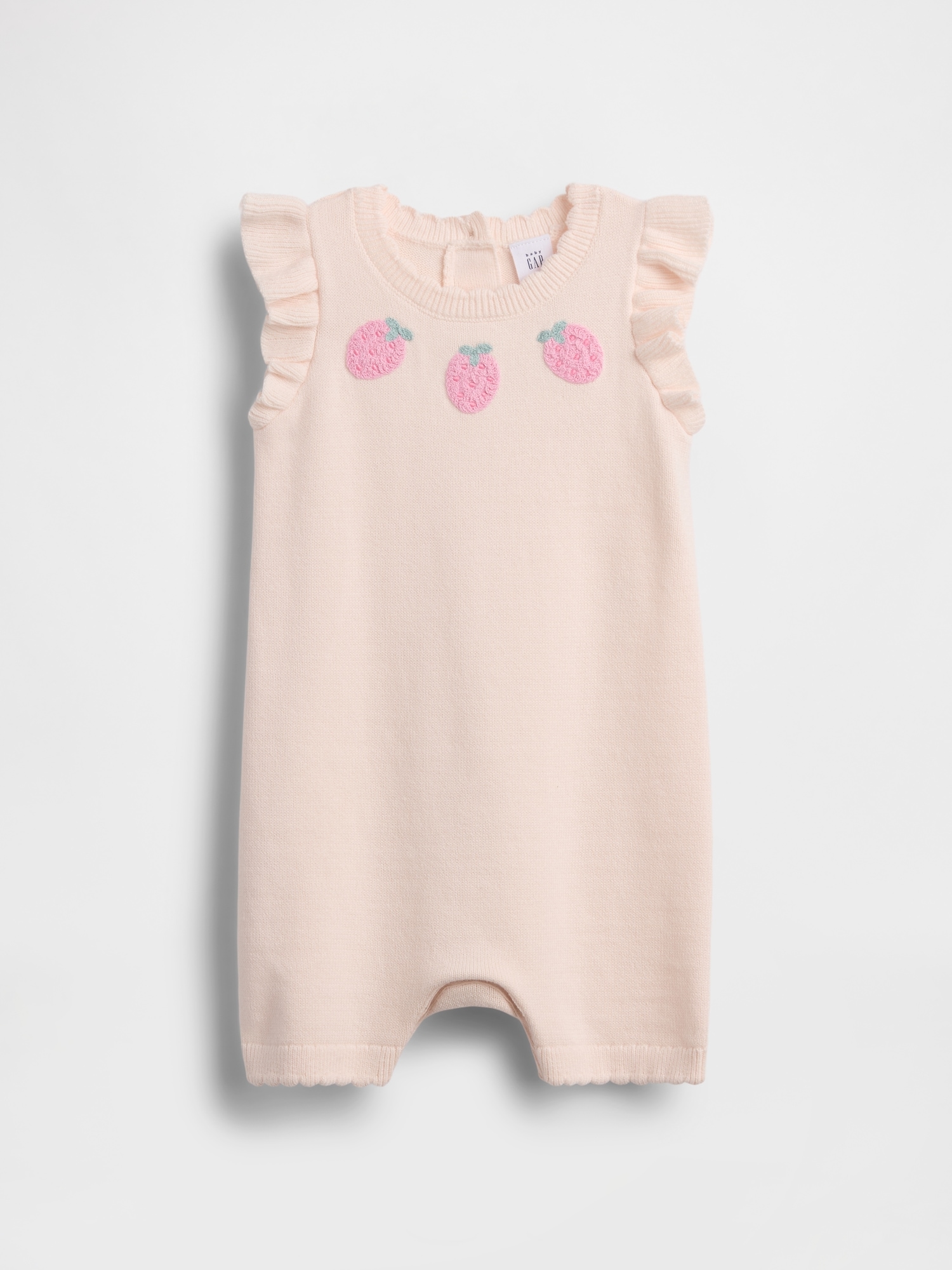 Baby Strawberry Sweater Shorty One-Piece