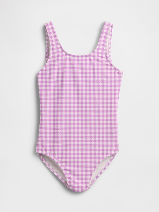 Image number 1 showing, Kids Cross-Back One-Piece Swimsuit