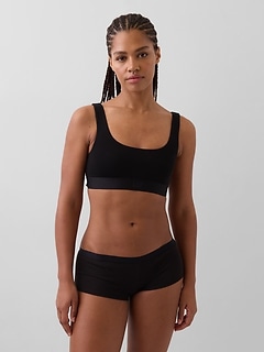 Organic Stretch Cotton Gap Logo Bralette