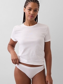 Organic Stretch Cotton Logo Bikini